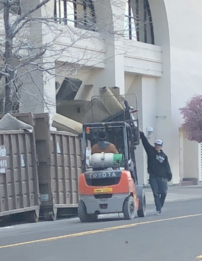 No Safety Gear: No hard hats, boots or safety vests.